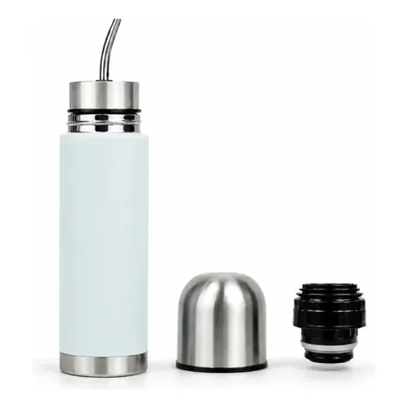 Termo Mate Acero Inoxidable 2en1 Botella Termica Tawo 750 Ml Celeste