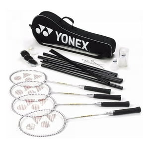 Set Badminton Yonex 303S / 4 Raquetas / 2 Plumillas / 1 Red