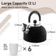 thumbnail image 2 of Tetera Lily's Home de 2 L, Acero Inoxidable, Negra, 2 of 8