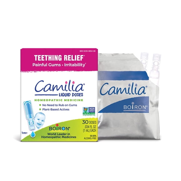 Gotas para la dentición Boiron Camilia para aliviar el día y la noche, 30 unidades