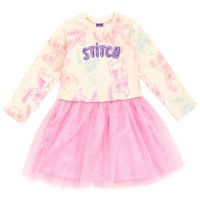 Vestido Disney Lilo & Stitch Para Niñas Rosa French Terry De 6 Años