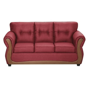 Colbox - Sofá Blazer 3 Cuerpos Tela Burdeo