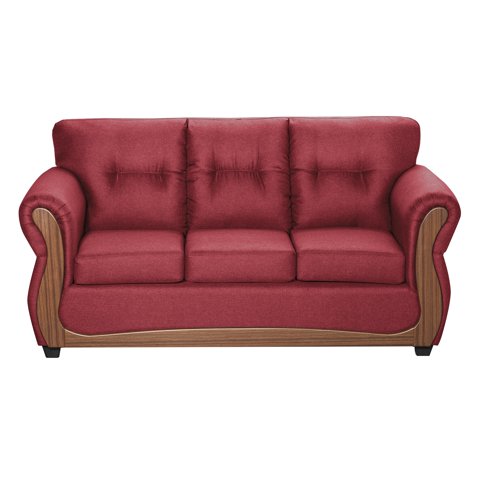 Colbox - Sofá Blazer 3 Cuerpos Tela Burdeo