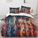 thumbnail image 2 of DSJackson Anime Goku Juego de 3 piezas Funda nórdica, juego de ropa de cama de microfibra con estampado 3D de anime Funda de edredón con fundas de almohada con cierre de cremallera oculto Co, 2 of 3