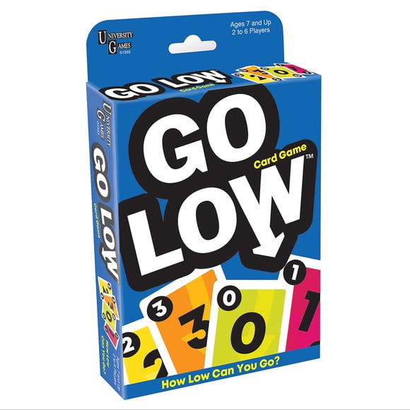 Juego de cartas University Games Go Low para niños de 7 años en adelante