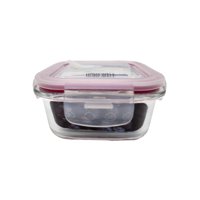 Homewell - Contenedor Hermetico Vidrio Cuadrado 390Ml