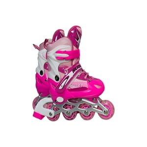 Patines - Lineal Con Luces Y Kit Talla M 35 38 Rosado