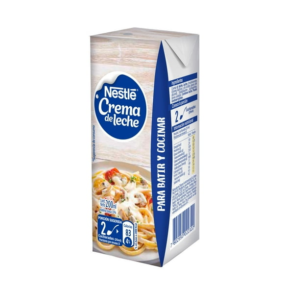 Crema de Leche para batir y cocinar Caja, 200 ml