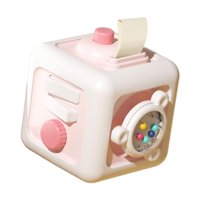 Bothyi - Cubo De Actividades, Juguete Educativo, Juguete Sensorial De Viaje Para Niños De 1 A 3 Años, Niños Y Niñas, Color Rosa