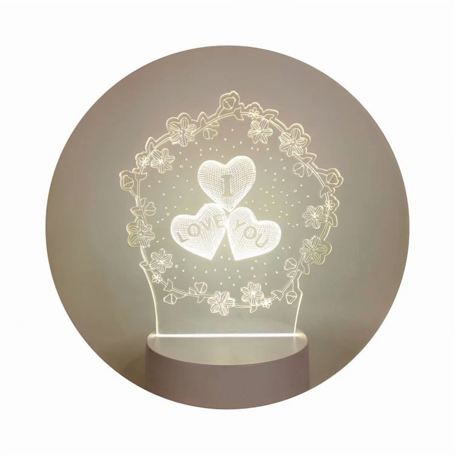 Genérico - Lámpara Led De Mesa 3d Usb Luz I Love You