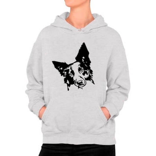Poleron Estampado Perro Border Collie Dog Moda Mujer