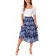 thumbnail image 2 of INSPIRE CHIC Falda Floral de Mujer con Volantes en Capas de Chifón Línea A Maxi Falda Azul Oscuro M, 2 of 6