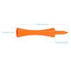 thumbnail image 5 of Tees de golf biodegradables biselados consistentes, 100 unidades, material plástico naranja, 5 of 8