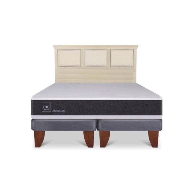Cama Europea Europea Ortopedic 2P Bd Respaldo Torino 2 Plaza Base Dividida
