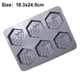thumbnail image 1 of Moldes de silicona con forma de panal de abeja hexagonal 3D para hacer jabón y pasteles artesanales, antiadherentes y sin BPA., 1 of 7