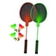 thumbnail image 4 of 2 Piezas Raquetas Luminosas De Bádminton 2 Jugadores Para Césped Al Aire Libre Juego De Patio Trasero Naranja Y Verde, 4 of 5