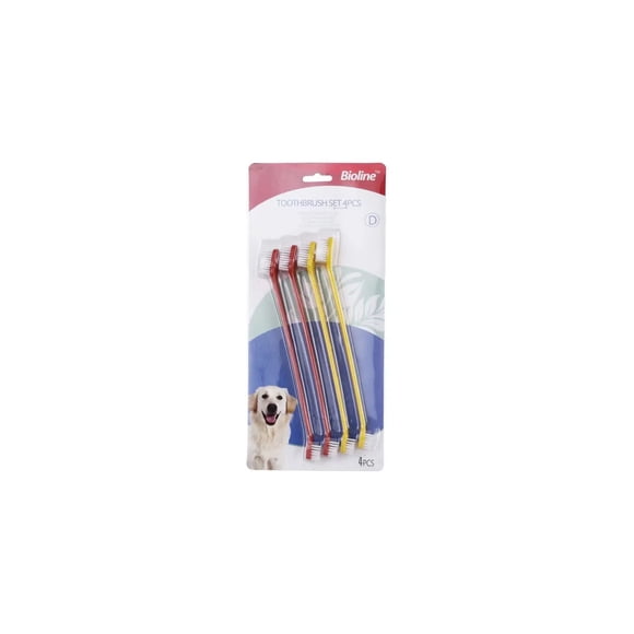 Set Cepillos Dentales para Perros 4 Un Bioline