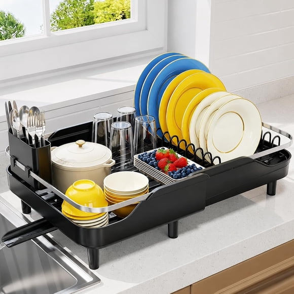 Urackify Expandable Dish Drying Rack for Kitchen Counter, 16