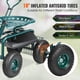 thumbnail image 4 of Silla de trabajo rodante con ruedas VEVOR para carrito de jardín, color verde, 4 of 9
