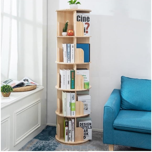 Estantería giratoria de madera Heehee 159 cm, 5 niveles