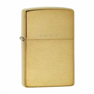 Encendedor Zippo 204 Classic Brushed Solid Brass Dorado