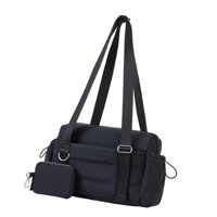 Magideal - Bolsa De Gimnasio De Viaje Con Cartera Pequeña, Bolsa De Lona Para Deportes, Adultos, Viajes, Fitness , Negro