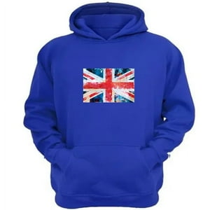 Genérico - Polerón Canguro Reino Unido Azul Talla S Unisex