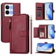 thumbnail image 1 of Funda tipo libro para OPPO Reno 9 5G con bolsillo con cremallera, cierre magnético, 7 ranuras para tarjetas y correa para la muñeca., 1 of 6