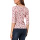thumbnail image 3 of INSPIRE CHIC Camiseta Básica de Mujer con Mangas al Codo Cuello Redondo Ajustada Regreso a Clases Casual Estampada Camiseta Blanca-Floral M, 3 of 7