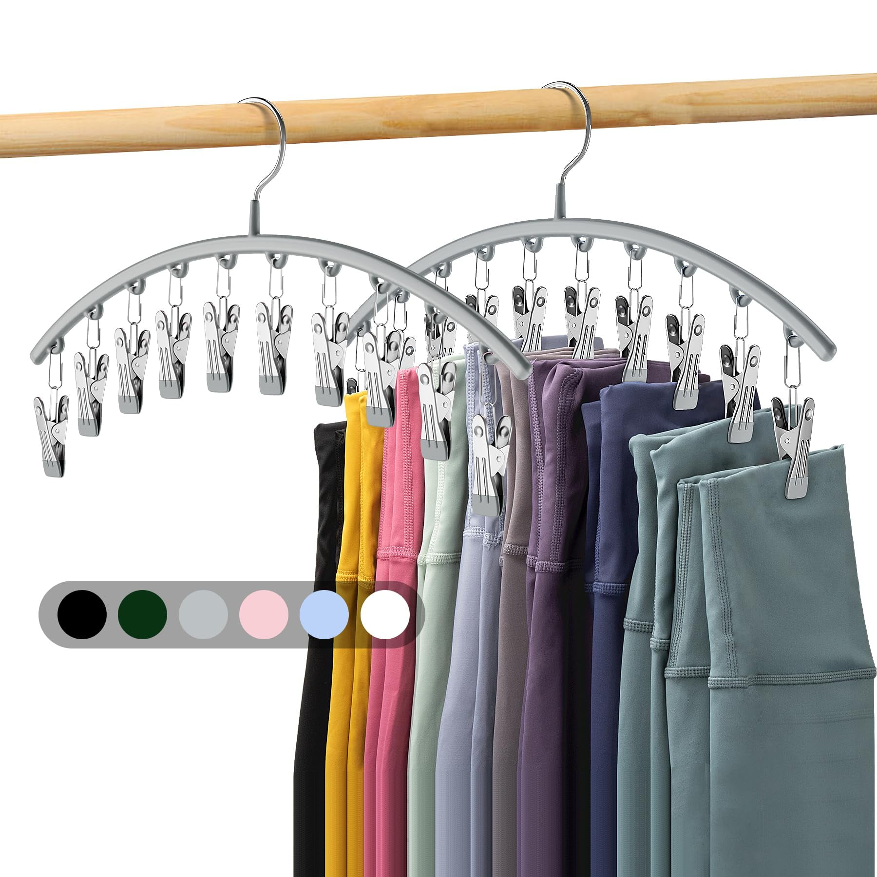 Colgador De Pantalones De Yoga Volnamal, Organizador De Leggins, Metal, Paquete De 2