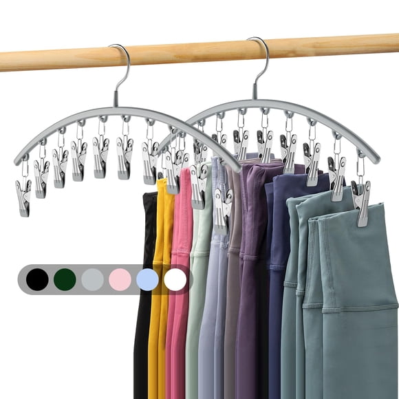 Colgador de pantalones de yoga Volnamal, organizador de leggins, metal, paquete de 2