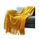 thumbnail image 2 of Mantas para sofas camas u oficinas con Flecos 127x152 cm Amarillo, 2 of 4