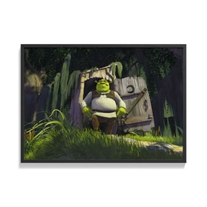 Creango - Cuadro Poster Enmarcado Shrek Diseño 3 Decorativo