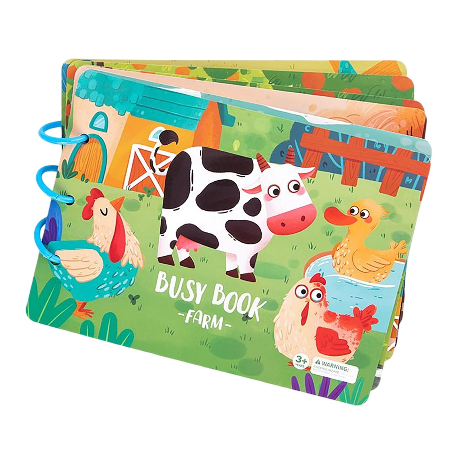 Bothyi - Rompecabezas De Aprendizaje Temprano Educativo Tranquilo Ocupado Libro Para Actividad Niños Niños Granja