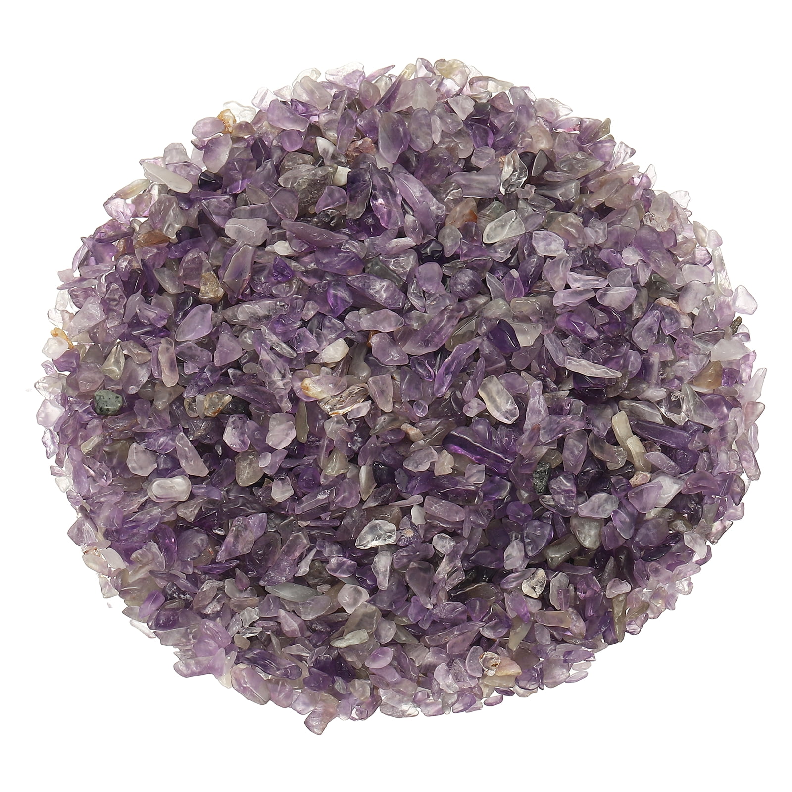Uxcell Chips de Cristal Piedra 0.44 Lb Fluorita Grava de Acuario Rocas Amatista Púrpura 3-5 mm Destinado para Pecera