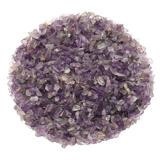 Uxcell Chips de Cristal Piedra 0.44 Lb Fluorita Grava de Acuario Rocas Amatista Púrpura 3-5 mm Destinado para Pecera