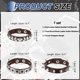 thumbnail image 2 of Uxcell 3Pcs Conjunto de Pulseras de Cuero con Tachuelas Punk Rock, 8.7"/22cm Muñequera Ajustable con Picos para Fiestas de Halloween, Accesorios Emo Grunge, Marrón Café, 2 of 6