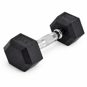 Genérico - Mancuerna Profesional Hexagonal 5Kg Caucho Acero Fitness