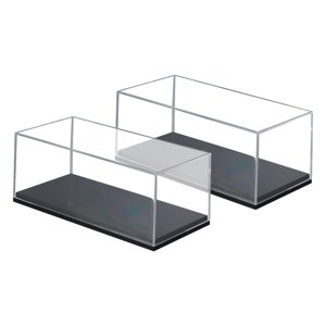 Magideal - 2 Vitrinas De Acrílico Transparente Para Maquetas De Coches A Escala 1/64. Caja Expositora Antipolvo Para Objetos De Colección Y Coches De Juguete.
