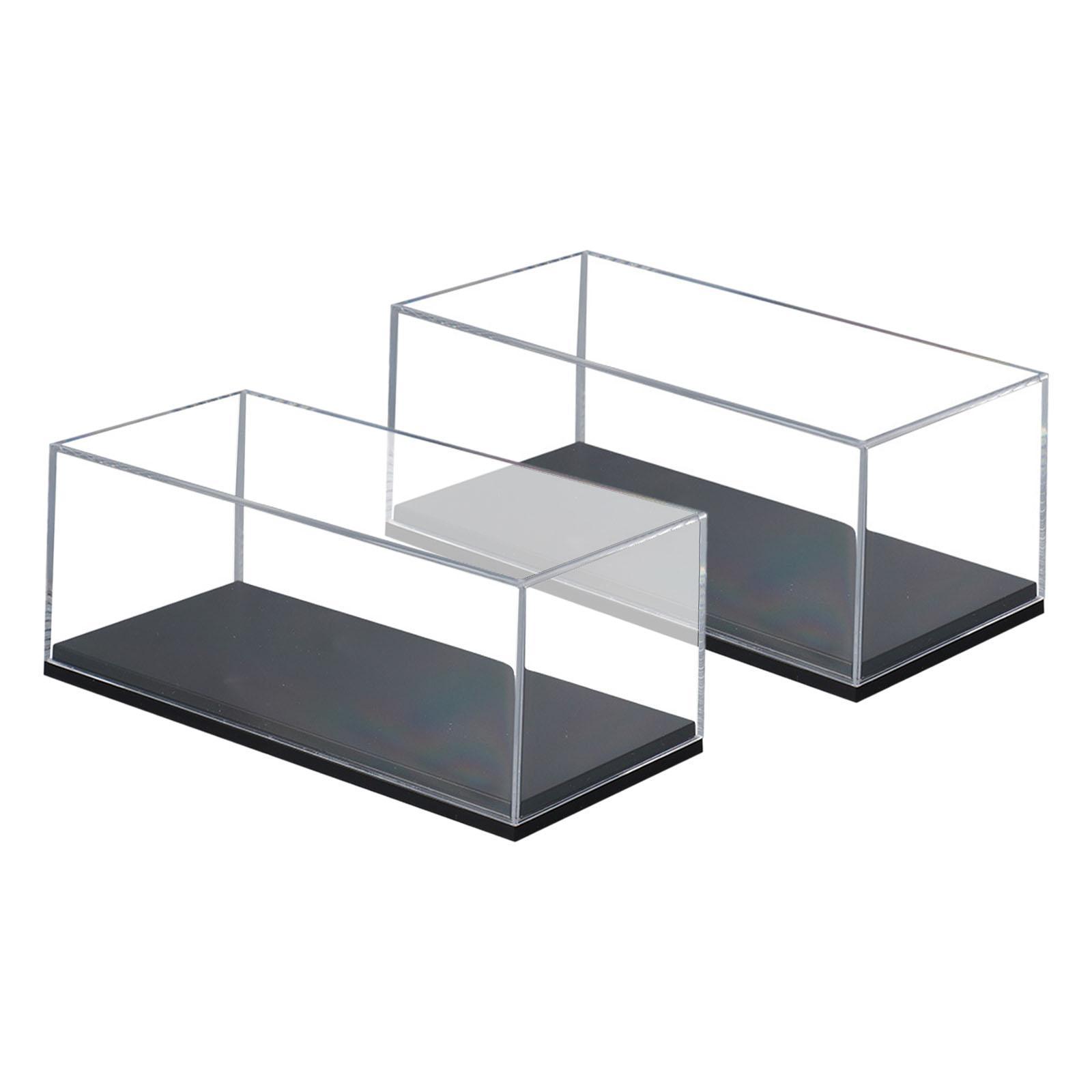 Magideal - 2 Vitrinas De Acrílico Transparente Para Maquetas De Coches A Escala 1/64. Caja Expositora Antipolvo Para Objetos De Colección Y Coches De Juguete.
