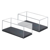 Magideal - 2 Vitrinas De Acrílico Transparente Para Maquetas De Coches A Escala 1/64. Caja Expositora Antipolvo Para Objetos De Colección Y Coches De Juguete.