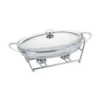 Magideal - Calentador De Alimentos Para Bufé, Bandeja Para Calentar Alimentos, 3 L, Servidor De Bufé, Calentador De Bufé Para Catering, Fiestas, Bodas, Cocinas, Plata