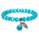 thumbnail image 1 of Pulsera De Piedras Preciosas Naturales Cuentas Redondas De Cristal Piedra De Ojo De Gato Azul Cielo, 1 of 3