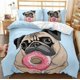 thumbnail image 1 of Colored Animal Pug Dog Pet Quilt Duvet Cover Set Bedding Soft3-Piece Bedding Set, 1 of 4