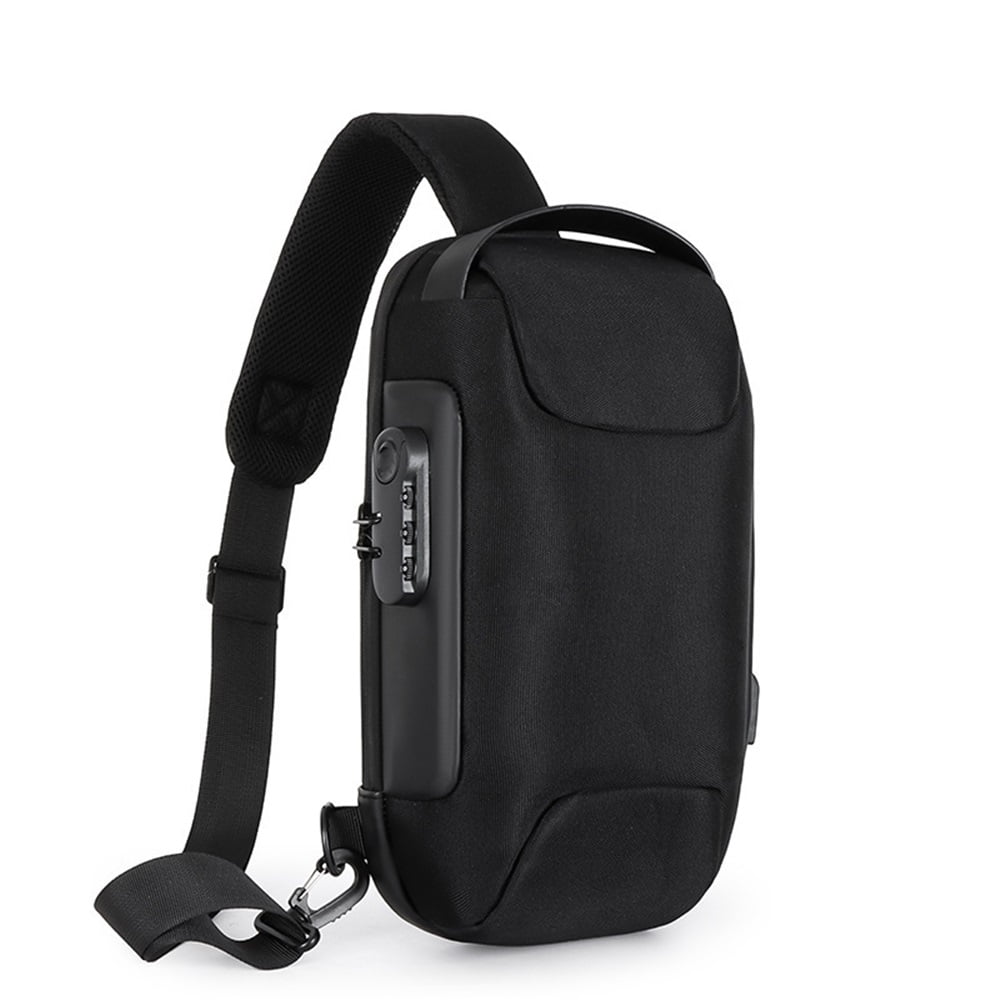 Xusx111 - Bolsa Anti-robo Bolsa Para Hombres De Negocios Bolsa De Pecho Bolsas Transversales Con Puerto De Carga Usb Mochila Pequeña Impermeable Para El Trabajo Al Aire Libre Senderismo Correr Bolsa D