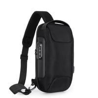 Xusx111 - Oxford Sling Bag Mochila Crossbody Pecho Pack Para Hombres Mujeres Viajes Deportes Al Aire Libre Caminar Táctico Caminata Escalada Anti-Robo Mochila De Hombro Bloqueable Negro