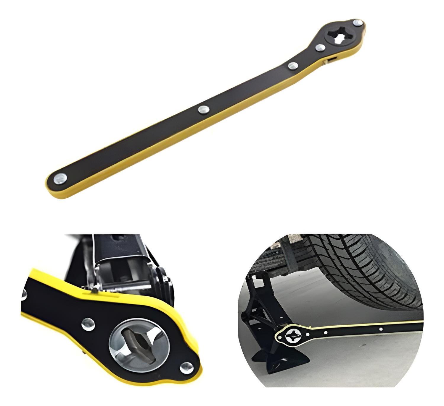 Genérica - Llave Rachet Chicharra Para Gata Hidráulica, Jack - Negro