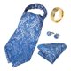 thumbnail image 2 of Corbata Gruesa Ascot, Anillo Dorado, Paño Y Colleras Hombres celeste Talla Única, 2 of 6