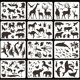 thumbnail image 3 of Plantillas de pintura de animales CSPRING 12 piezas 30 × 21 cm, 3 of 6
