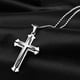 thumbnail image 2 of Domineering Titanium Steel Cross Necklace with Multilayer Zircon - Fashionable Pendant Necklace for Men - Perfect Holiday Gift, 2 of 5